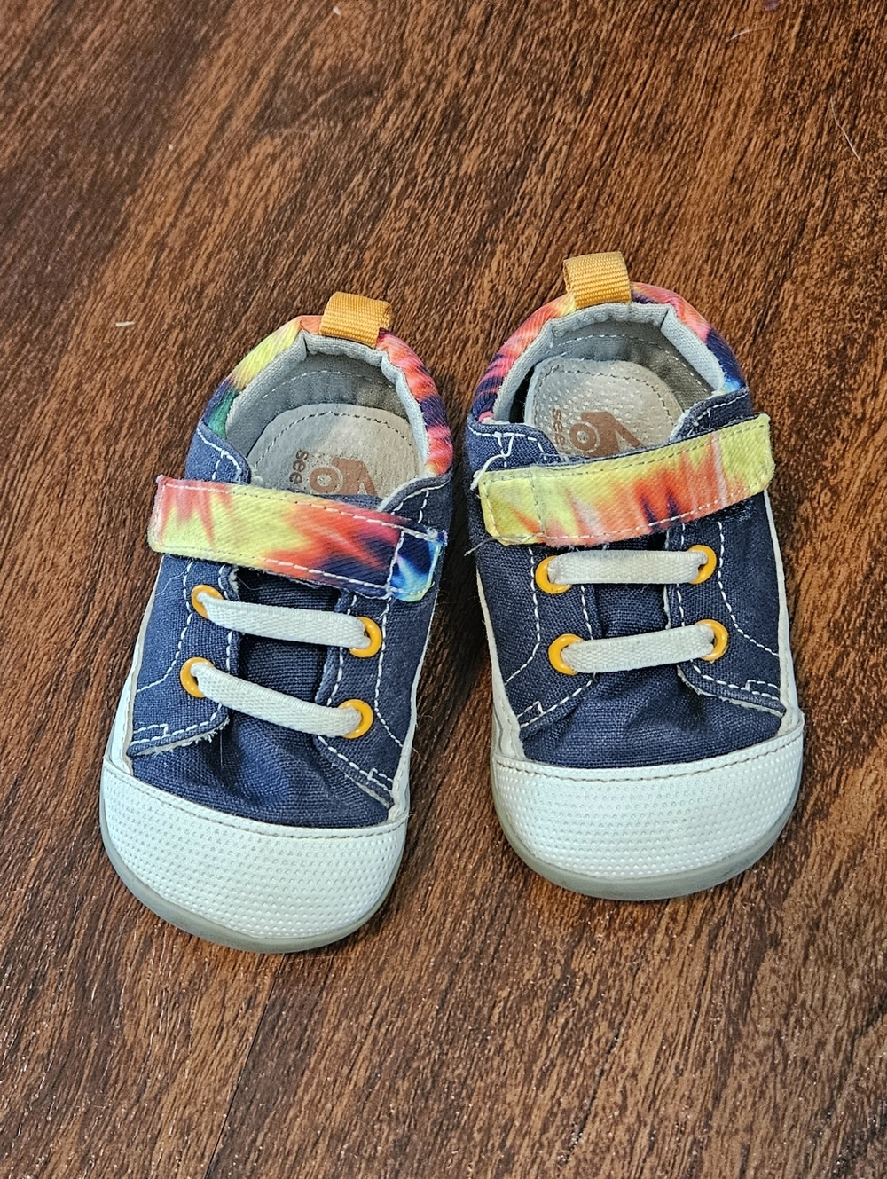 See Kai Run Tie Dye Navy Blue First Walker Shoes 4.5
